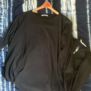 Zara TRF Black Cotton Tunic